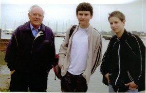 Luke and Phil with Rotarian Geoff